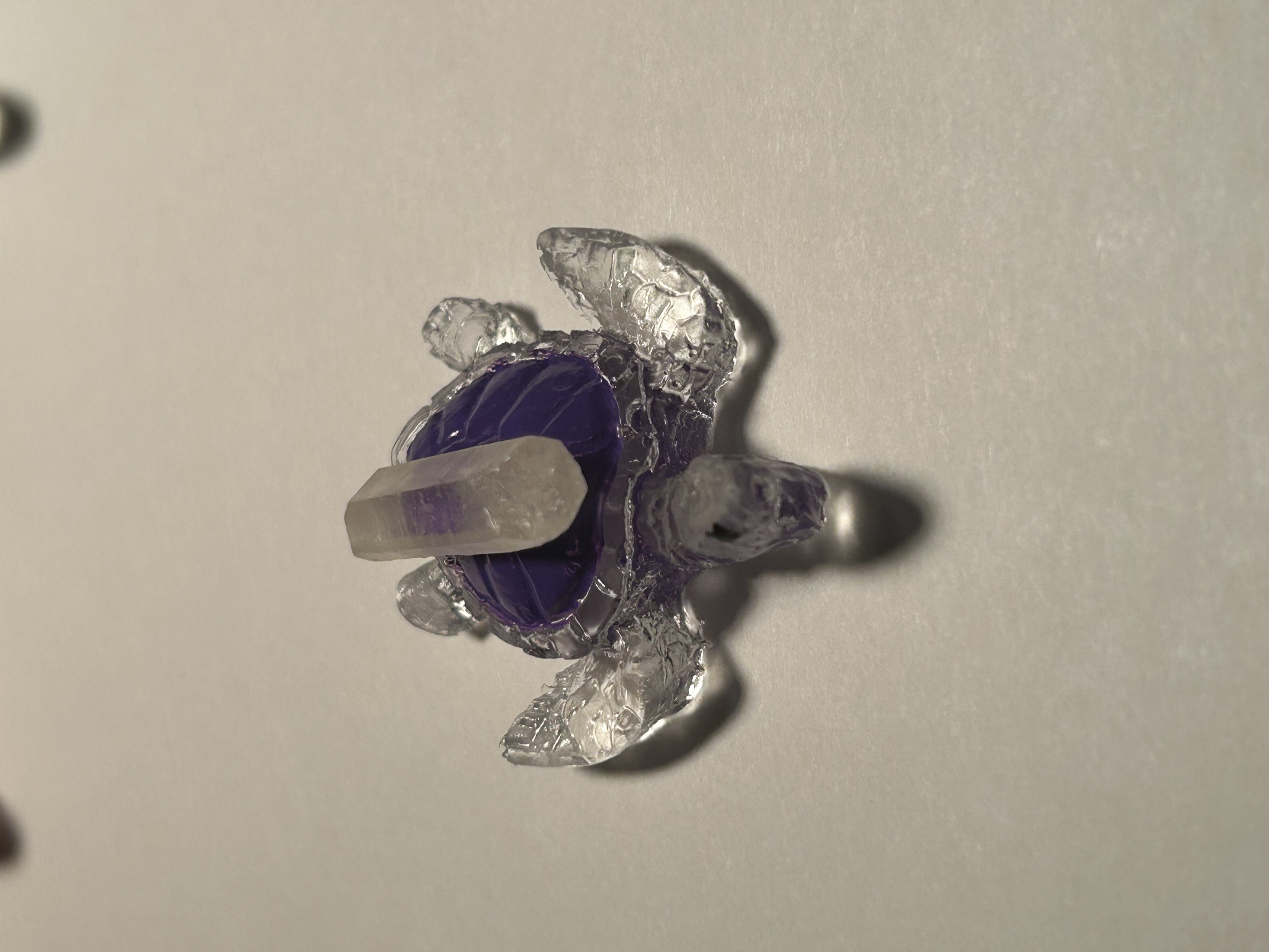 Purple Turtle clear Quartz point image 4