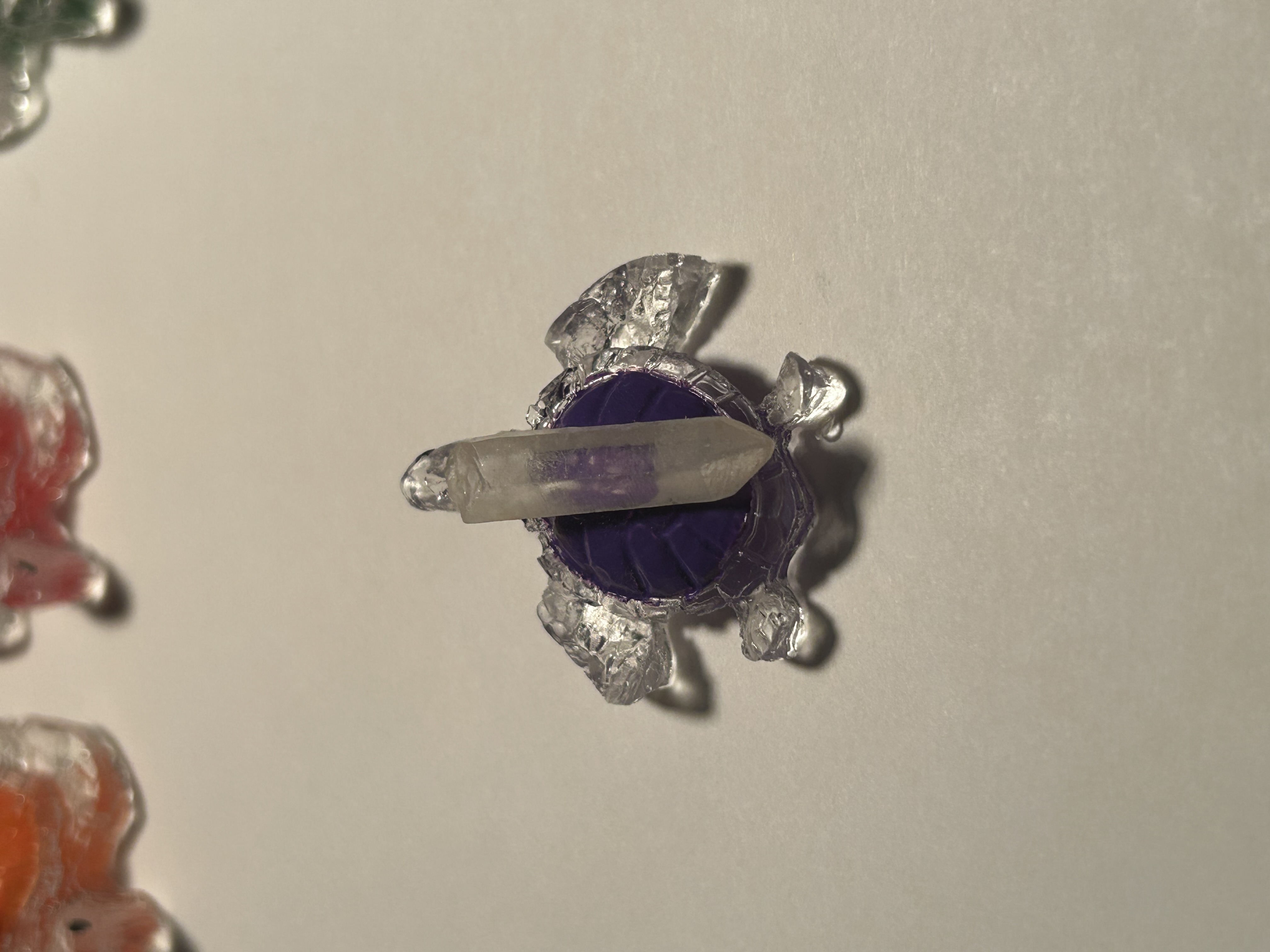 Purple Turtle clear Quartz point image 2