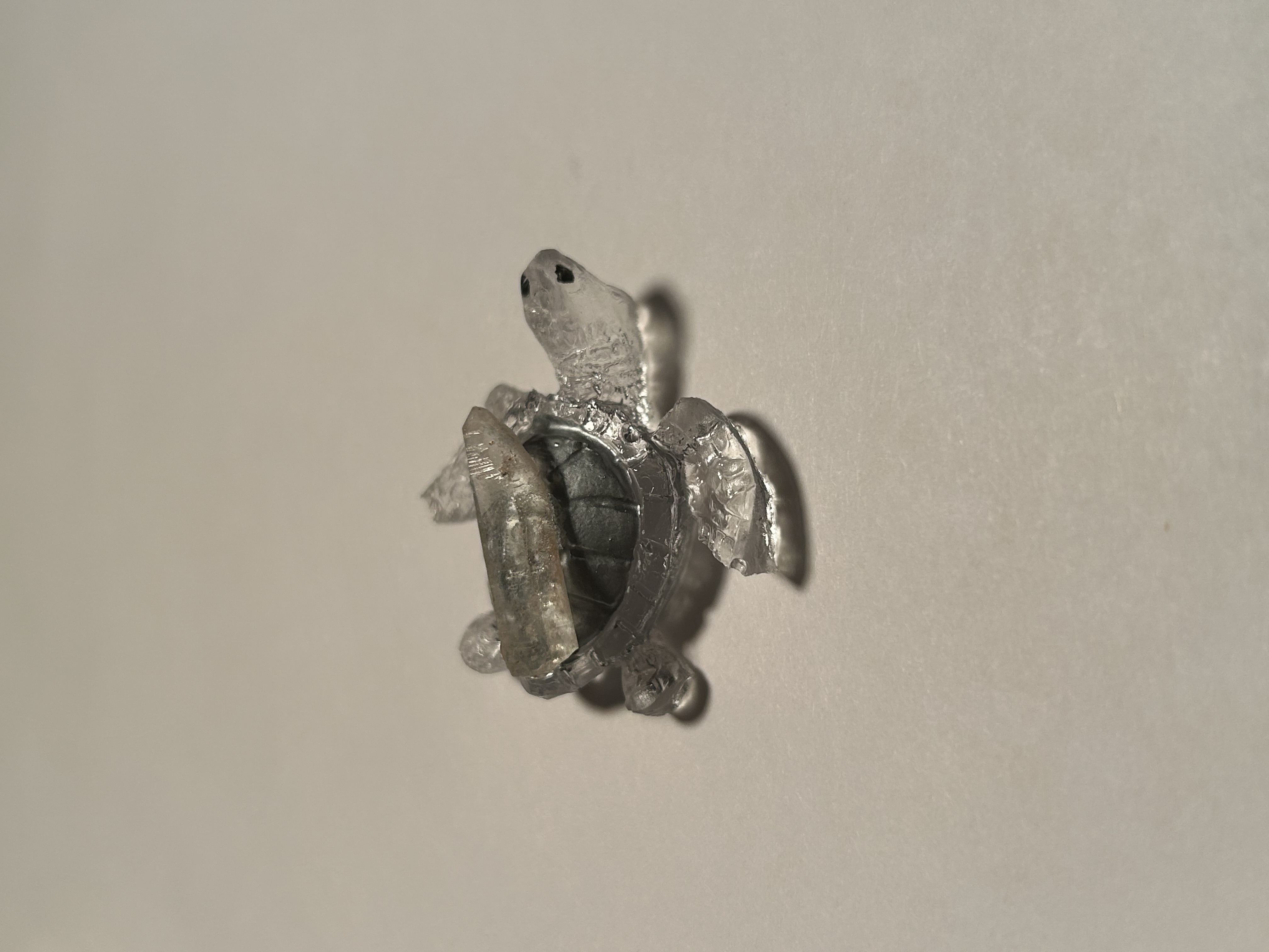 🤍 Silver Crystal Point Resin Turtle – Wholesale image 3