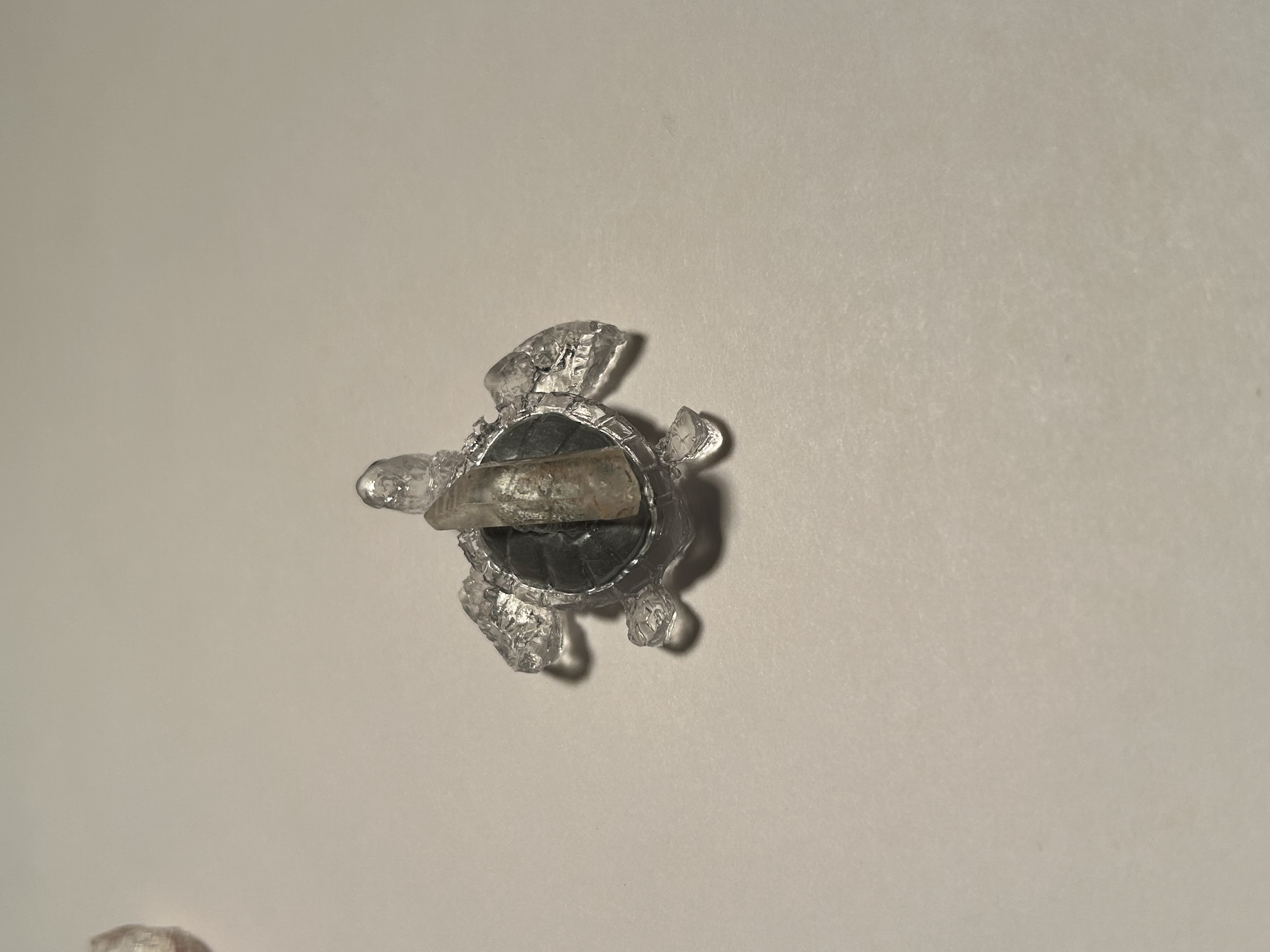 🤍 Silver Crystal Point Resin Turtle – Wholesale image 2