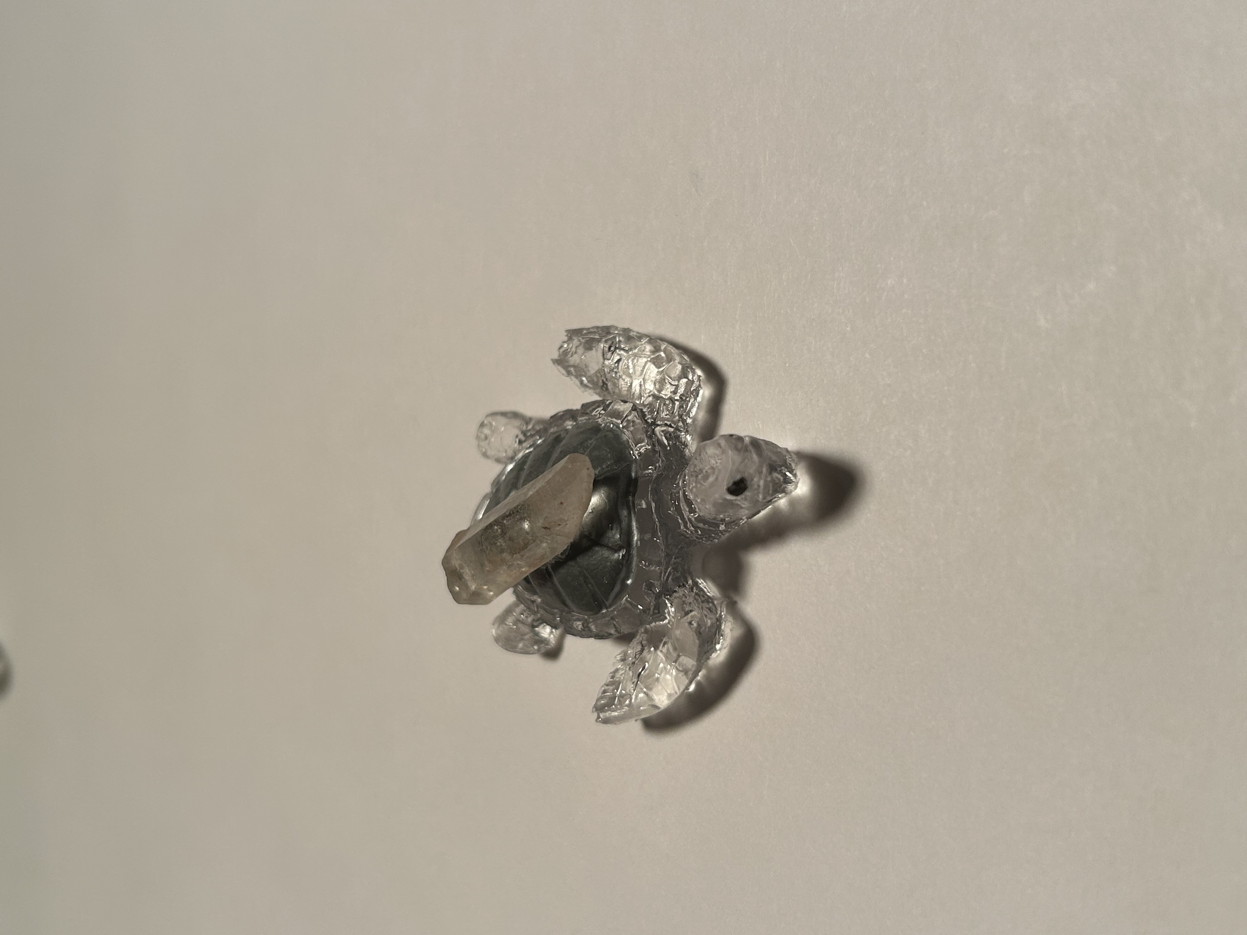🤍 Silver Crystal Point Resin Turtle – Wholesale image 4