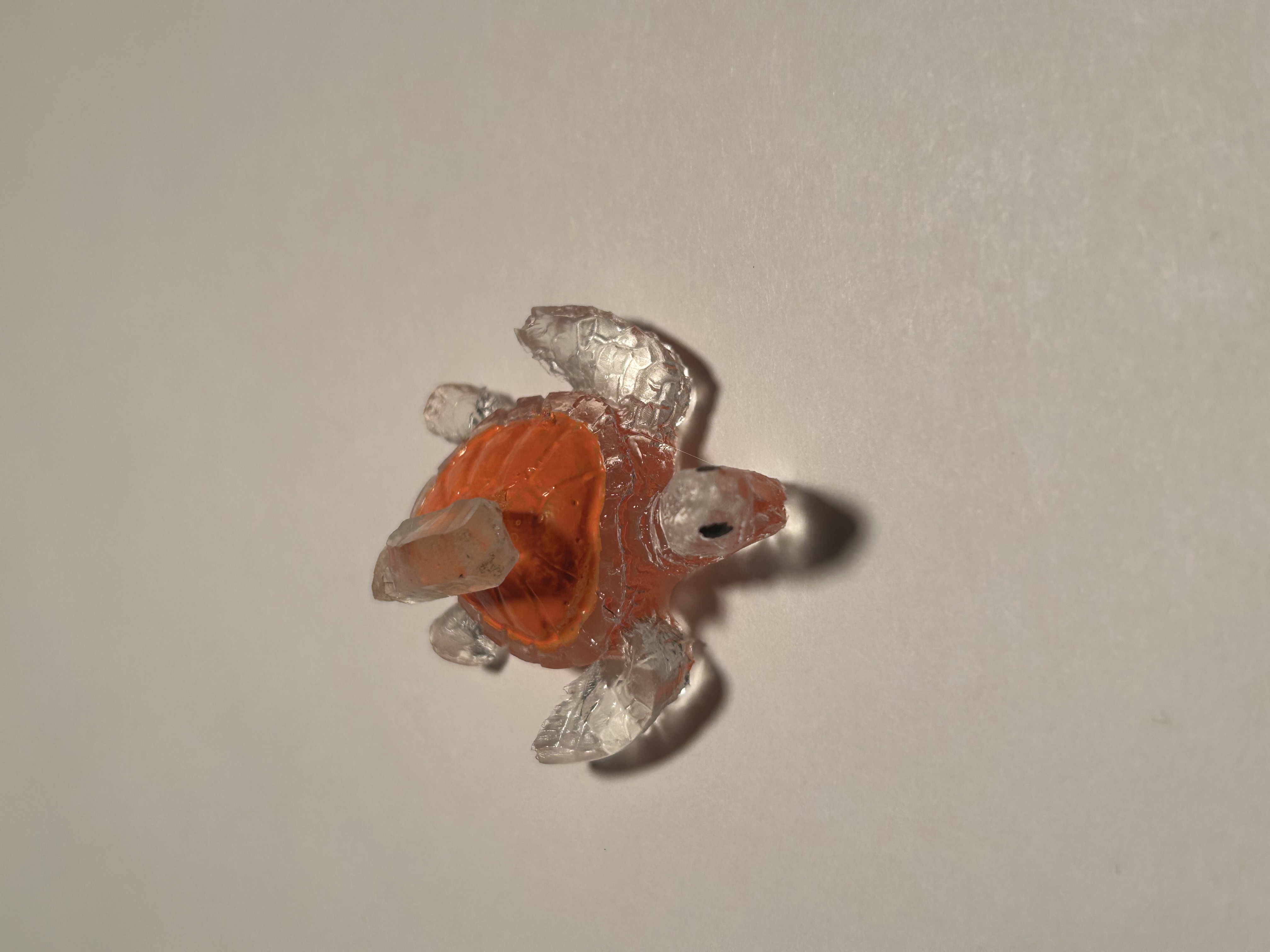 🧡 Orange Crystal Point Resin Turtle – Wholesale image 4
