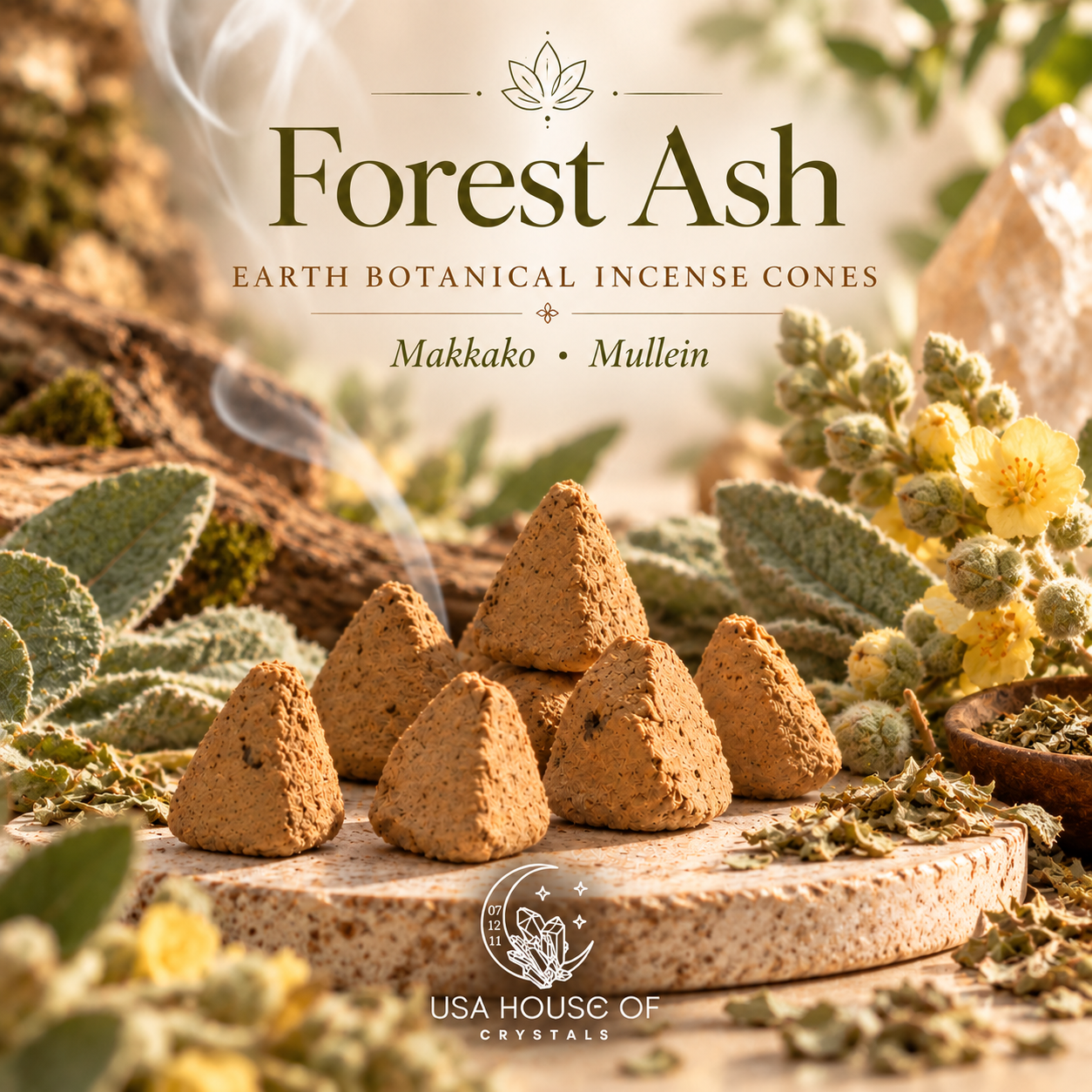 Forest Ash — Earth Botanical Incense Cones | 10 Pieces