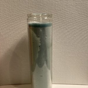 Teal colored 7oz tall candle
