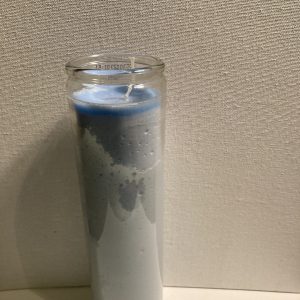 Light blue 7 oz worship candle